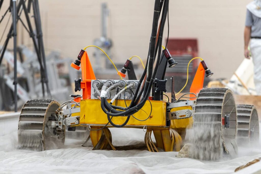 NASA’s lunar rover VIPER is training in its sand pit